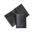 Black Bifold PU Leather Card Case